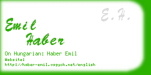 emil haber business card